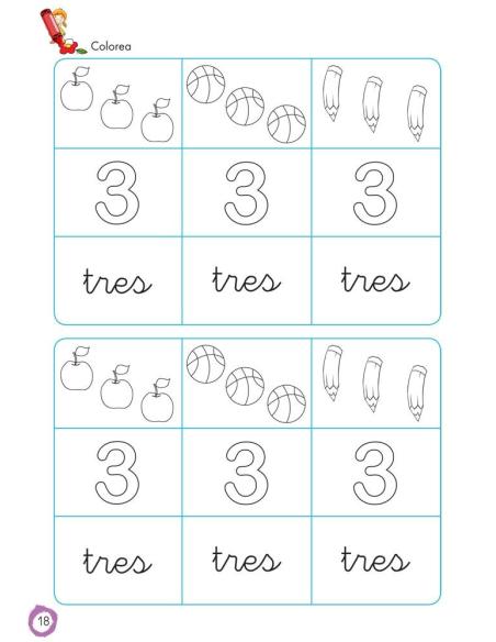 Aprendo y coloreo. Números del 1 al 9