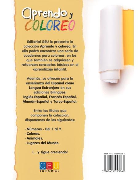 Aprendo y coloreo. Números del 1 al 9
