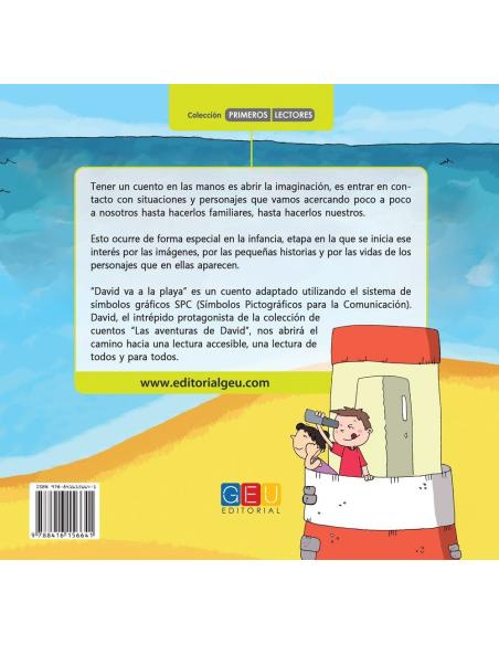 David va a la playa · Cuento con pictogramas