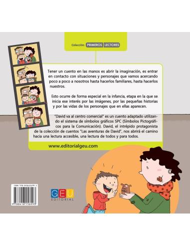 David va al centro comercial · Cuento con pictogramas