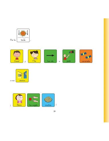 David y su amiga Mei · Cuento con pictogramas