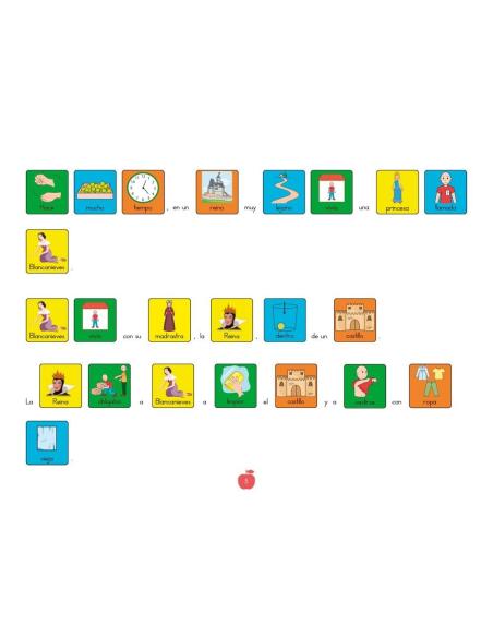 Lecturas comprensivas con pictogramas. Blancanieves y los Siete Enanitos