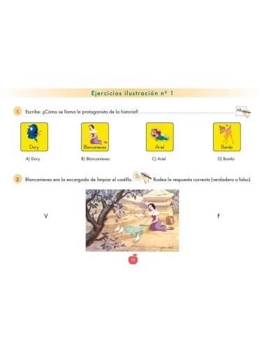 Lecturas comprensivas con pictogramas. Blancanieves y los Siete Enanitos