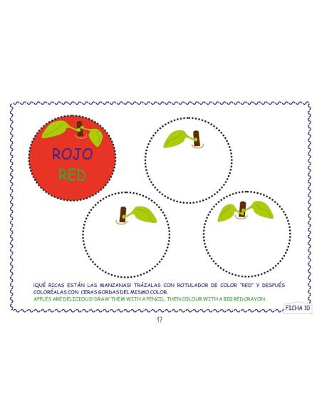 Niños de 3 a 6 años aprendiendo el color rojo en inglés con mi amigo Blue