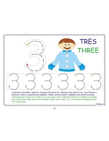 Niños de 3 a 6 años aprendiendo los números en inglés con mi amigo Blue