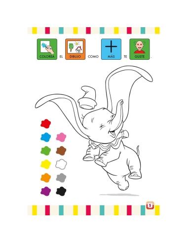 Aprendo y coloreo con Disney. Dumbo. Los colores