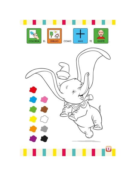Aprendo y coloreo con Disney. Dumbo. Los colores