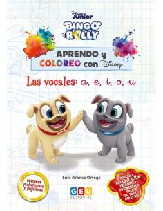 Aprendo y coloreo con Disney. Bingo y Rolly. Las vocales: a, e, i, o, u 2