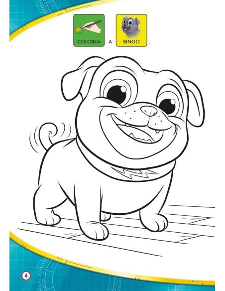 Aprendo y coloreo con Disney. Bingo y Rolly. Las vocales: a, e, i, o, u