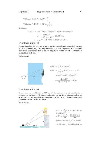 Compendio de problemas de matemáticas II. Trigonometría y Geometría I · Bachillerato