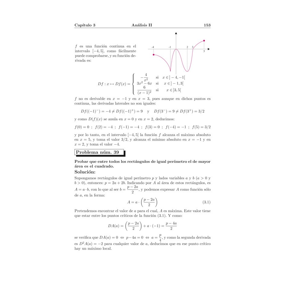 Compendio de problemas de matemáticas V. Análisis II · Bachillerato