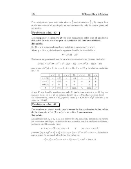Compendio de problemas de matemáticas V. Análisis II · Bachillerato