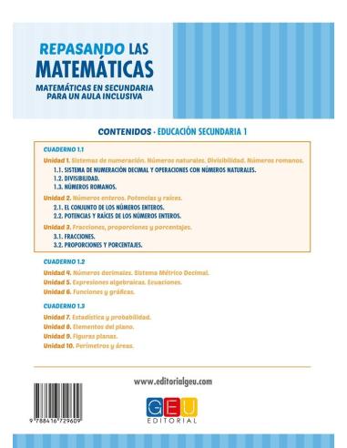Repasando las matemáticas 1.1 · Secundaria