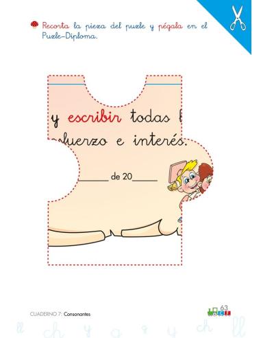 Cono-fonos 3: ¡Sé leer y escribir! Cuaderno 7: Consonantes ll, y, g, ch