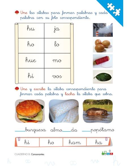 Cono-fonos 3: ¡Sé leer y escribir! Cuaderno 8: Consonantes h, x, w