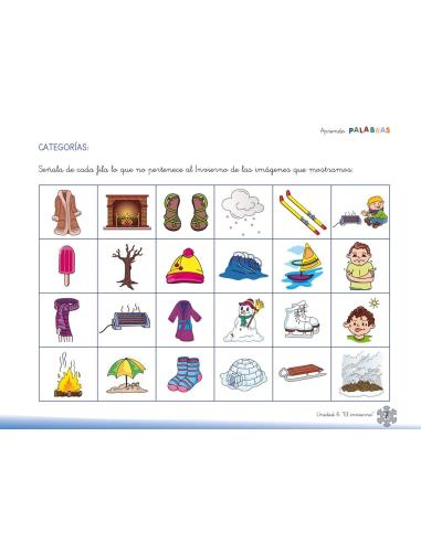Aprendo palabras. Unidad 6: El invierno
