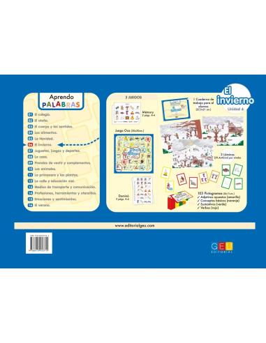 Aprendo palabras. Unidad 6: El invierno