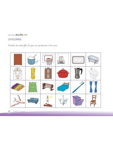 Aprendo palabras. Unidad 8: La casa