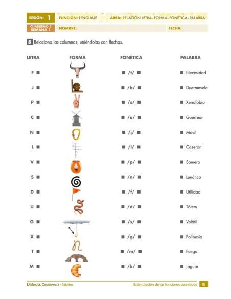Dislexia. Cuaderno 3 · Adultos