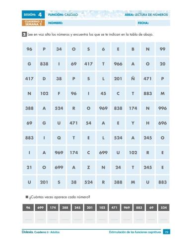 Dislexia. Cuaderno 3 · Adultos