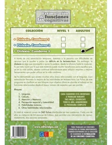 Dislexia. Cuaderno 3 · Adultos