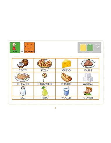 Método de lectoescritura visual 3: Los alimentos 1