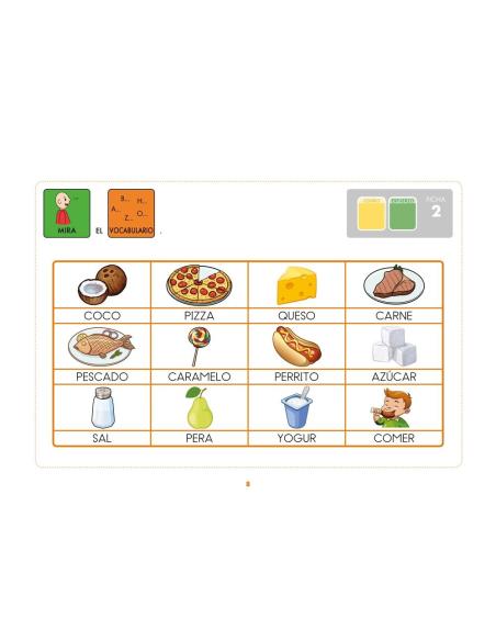 Método de lectoescritura visual 3: Los alimentos 1