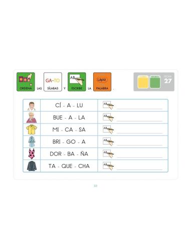 Método de lectoescritura visual 7: Los vestidos