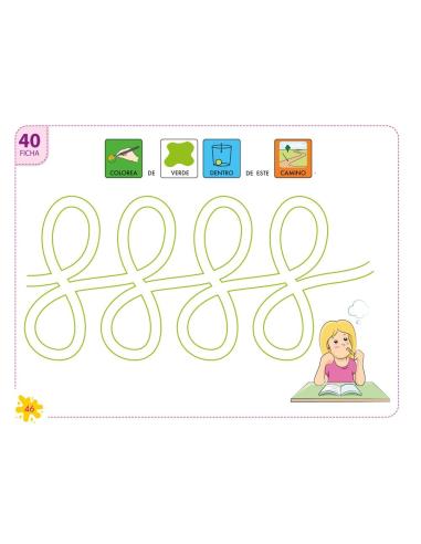 Pictocuaderno de grafomotricidad 2: Reseguido de caminos y figuras II