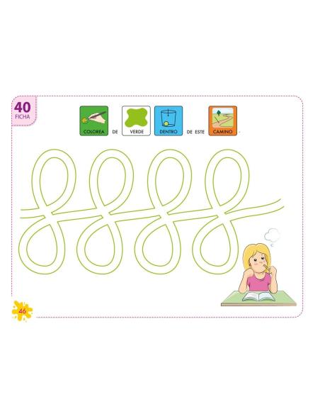 Pictocuaderno de grafomotricidad 2: Reseguido de caminos y figuras II