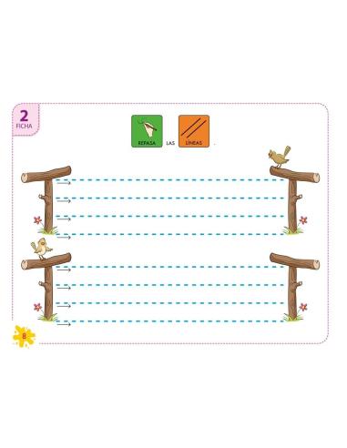 Pictocuaderno de grafomotricidad 4: Trazado de líneas horizontales, verticales y onduladas