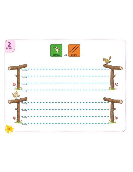 Pictocuaderno de grafomotricidad 4: Trazado de líneas horizontales, verticales y onduladas