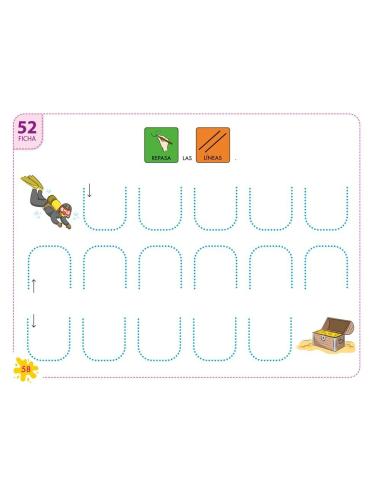 Pictocuaderno de grafomotricidad 4: Trazado de líneas horizontales, verticales y onduladas