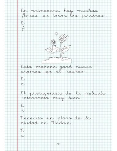 Caligrafía 15. Cuadrícula