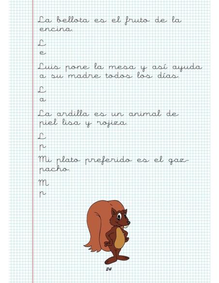 Caligrafía 20. Cuadrícula