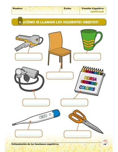 Estimulación de las funciones cognitivas. Nivel 1. Cuaderno 1: Lenguaje