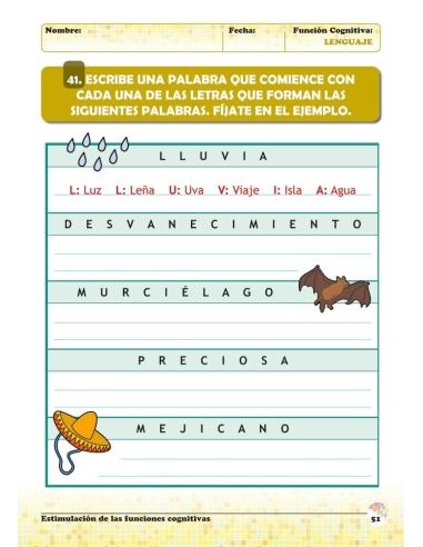 Estimulación de las funciones cognitivas. Nivel 1. Cuaderno 1: Lenguaje