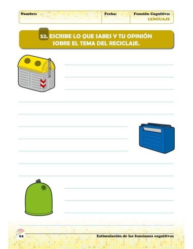 Estimulación de las funciones cognitivas. Nivel 1. Cuaderno 1: Lenguaje