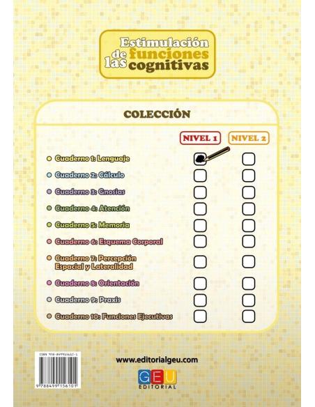 Estimulación de las funciones cognitivas. Nivel 1. Cuaderno 1: Lenguaje