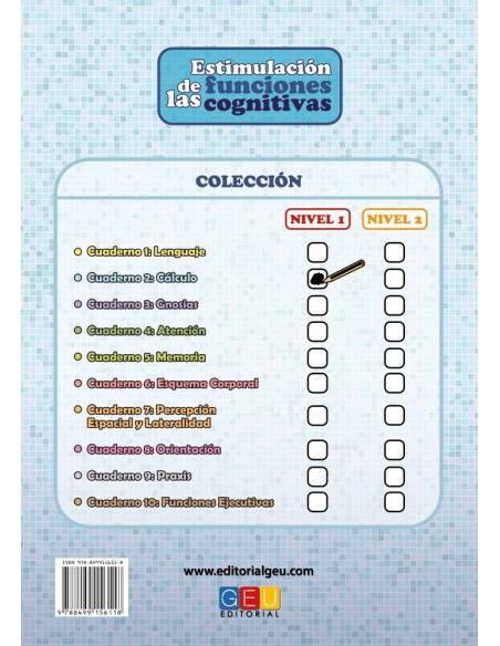 Estimulación de las funciones cognitivas. Nivel 1. Cuaderno 2: Cálculo