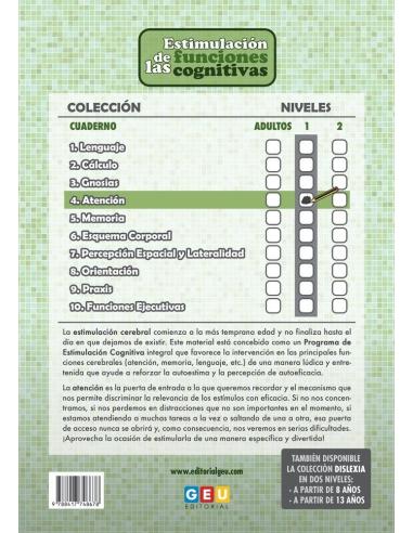Estimulación de las funciones cognitivas. Nivel 1. Cuaderno 4: Atención