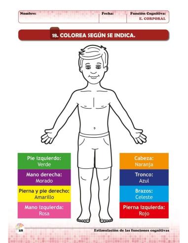 Estimulación de las funciones cognitivas. Nivel 1. Cuaderno 6: Esquema corporal