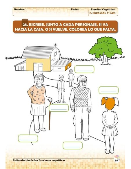 Estimulación de las funciones cognitivas. Nivel 1. Cuaderno 7: Percepción espacial y Lateralidad