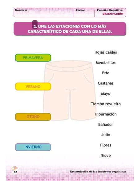 Estimulación de las funciones cognitivas. Nivel 1. Cuaderno 8: Orientación