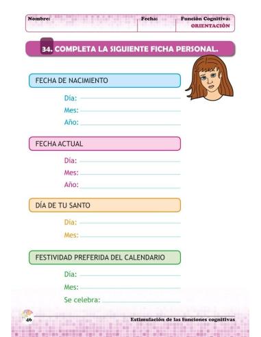 Estimulación de las funciones cognitivas. Nivel 1. Cuaderno 8: Orientación