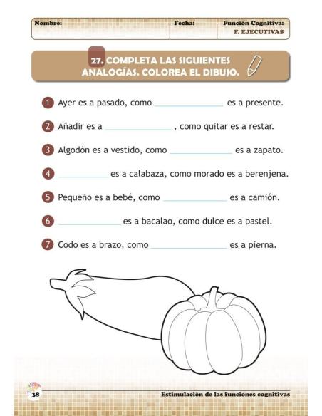 Estimulación de las funciones cognitivas. Nivel 1. Cuaderno 10: Funciones ejecutivas