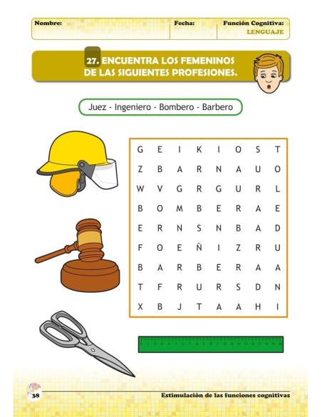 Estimulación de las funciones cognitivas. Nivel 2. Cuaderno 1: Lenguaje