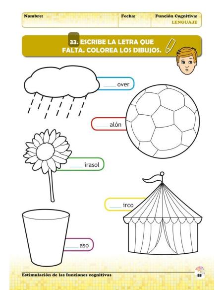 Estimulación de las funciones cognitivas. Nivel 2. Cuaderno 1: Lenguaje