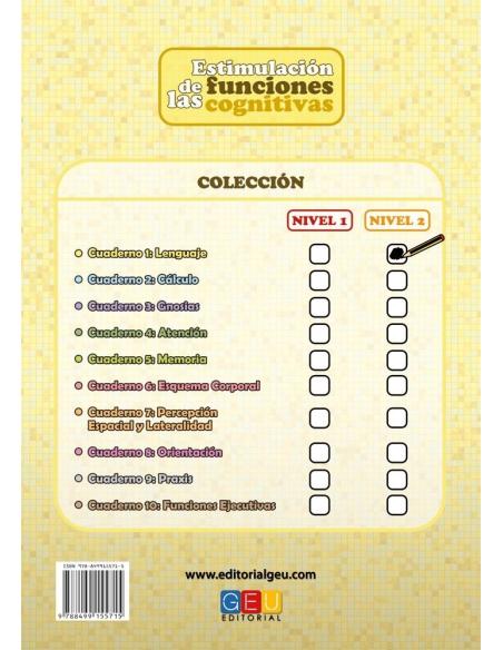 Estimulación de las funciones cognitivas. Nivel 2. Cuaderno 1: Lenguaje
