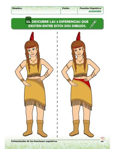 Estimulación de las funciones cognitivas. Nivel 2. Cuaderno 4: Atención